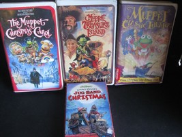 Lot 4 Jim Henson Children&#39;s VHS Movies Muppet&#39;s Emmet Otter&#39;s Chirstmas Treasure - £13.44 GBP