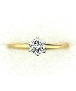 1/3 ct Diamond Solitaire Ring REAL SOLID 14 k Yellow Gold 2.4 g Size 7.25 - $1,340.35 CAD
