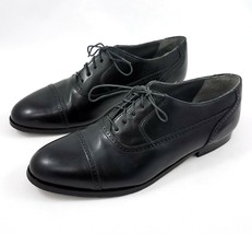 Nunn Bush Black Leather Cap Toe Oxfords Dress Shoes Mens 12 M Style 83433 - £22.75 GBP