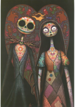 Nathan Szerdy SIGNED Art Print ~ Nightmare Before Christmas Jack &amp; Sally - £19.84 GBP