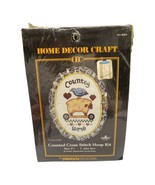 Vintage 1986 Home Decor Craft Country Lamb Counted Cross Stitch Hoop Kit... - $10.00
