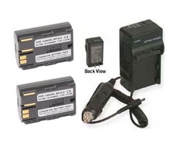 Two 2x Batteries + Charger for Canon EOS 300D, Kiss Digital - £23.91 GBP