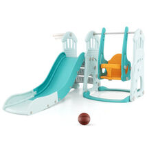 Toddler Slide and Swing Set with Extra-long Slide Height Adjustable Swin... - $183.51