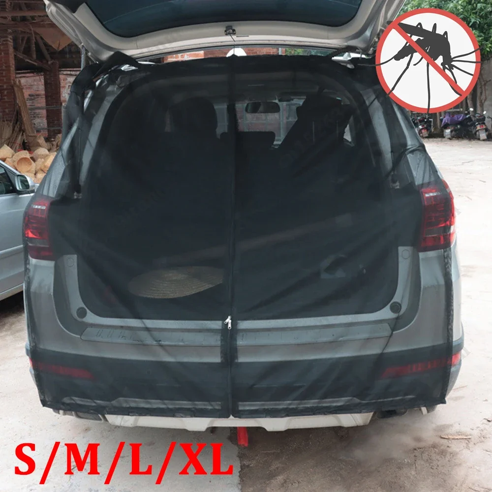 Boot Door Privacy Curtains UV Protection Trunk Sunshade Cover Mesh Car Sunshade - £37.86 GBP+
