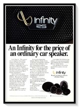 Infinity RS Car Audio Series Speakers Vintage 1990 Print Magazine Ad - £7.75 GBP