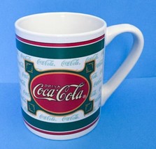 Drink Coca Cola Retro Style Coffee Mug Cup Coke Collectible Green White Red - $4.95