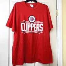 CLIPPERS Los Angeles Basketball NBA T-Shirt Red Men&#39;s Tee XL NEW - £13.97 GBP