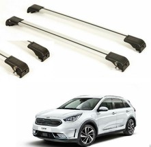 Alu Lockable Top Roof Rack Cross BAR/RAIL For Kia Niro Ev Hybrid 2019-UP - £100.19 GBP