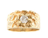 Unisex Solitaire ring 14kt Yellow Gold 292708 - $799.00