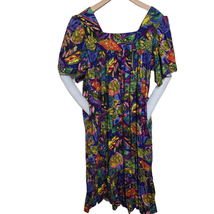 Go Softly Patio Jeweled Muumuu Kaftan Pockets Bohemian Dress Floral Print - £31.96 GBP