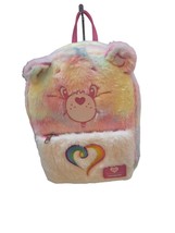 Loungefly CARE BEARS TOGETHERNESS Pastel Rainbow Fuzzy Mini Backpack NEW - £39.12 GBP