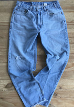 VINTAGE Levi&#39;s 550 Relaxed Jeans Men (Tag 36) Actual 35x30 USA Distressed - $69.00