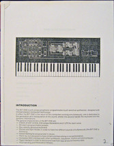 Crumar BIT ONE Owner&#39;s Manual for this Classic Analog Synthesizer, Repro... - $19.79