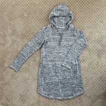 Athleta Essence Hooded Sweatshirt Tunic Top Space Gray Medium - £26.67 GBP