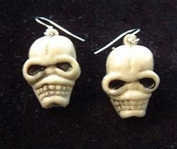 Funky Gothic Severed Zombie Skull Head Earrings Emo Voo Doo Charm Costume Jewelry - £3.92 GBP