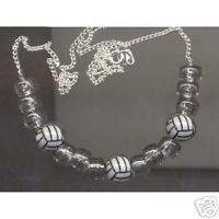 Funky VOLLEYBALL NECKLACE Team Sport Referee Player Gift Novelty Costume Jewelry - $9.79