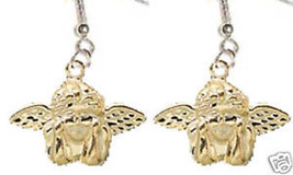 Vintage Celestial Dreamer CUPID CHERUB WINGED ANGEL EARRINGS Love Charms... - £5.38 GBP