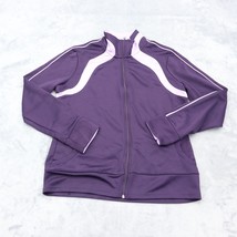 Athletic Works Jackets Womens 12 Purple Tech Fleece Long Sleeve Mock Neck Track - £23.38 GBP