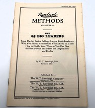 Vtg W.T. Rawleigh Co 85 Big Leader Item Sales Methods &#39;31 Ephemera Freep... - £11.59 GBP