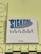 Vintage Matchbook Sightlines Lounge Restaurant Toronto Ontario Canada gmg foxing - £9.89 GBP