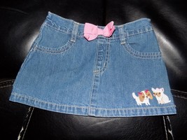 Gymboree Blue Denim Skirt W/Doggies Size 12/18 Months Girl's - $14.60
