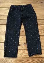 Current Elliot Women’s Polka Dot Slim Straight Leg Jeans size 28 Black Sf1 - £23.73 GBP