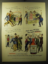 1950 Hiram Walker Imperial Whiskey Ad - art by Albert Dorne - If old-time  - £14.50 GBP