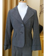 Akris Punto Pant Suit Cropped Jacket Stripe Light Weight Wool 6 8 40 38 - £98.65 GBP