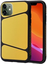 Yellow Leather Material  Anti-Skid Texture Case Compatible With iPhone 11 6.1&quot; - £9.45 GBP