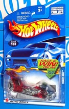Hot Wheels 2002 Mainline Release #133 Fright Bike Clear Red Drag Motorcycle - £1.96 GBP