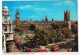 United Kingdom UK Postcard London Houses Of Parliament &amp; Parliament Square - £1.74 GBP