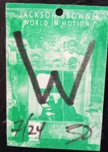 JACKSON BROWNE - ORIGINAL CLOTH CONCERT TOUR BACKSTAGE PASS ***LAST ONE*** - $13.59 CAD