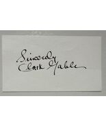 Clark Gable (d. 1960) Signed Autographed Vintage 2.5x5 Signature Page - $563.38 CAD