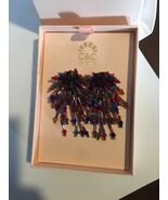 C&amp;C California Earrings Multi Color Beaded Drop Style New in box - $885.41 MXN