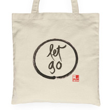 Thich Nhat Hanh Calligraphy Canvas Tote Bag Let Go Handbag Cotton Women ... - $16.78