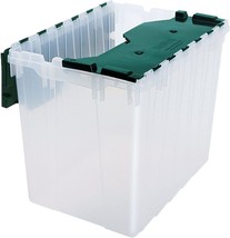 Akro-Mils 66497 18 Gallon Plastic Stackable Storage Keepbox, Inch H, Clear/Green - £47.95 GBP