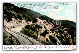 Car and Circular Bridge Mt Lowe Railway Pasadena CA 1907 UDB Postcard W4 - £4.41 GBP