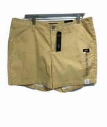 Lee Women’s Mid Rise Yellow Shorts Flat Pockets Stretch NEW SZ 16 XL - $694.97 MXN