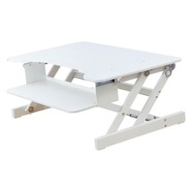 NEW Rocelco ADR-W Sit/Stand Desk Adjustable Height Converter Monitor Riser WHITE - £57.23 GBP