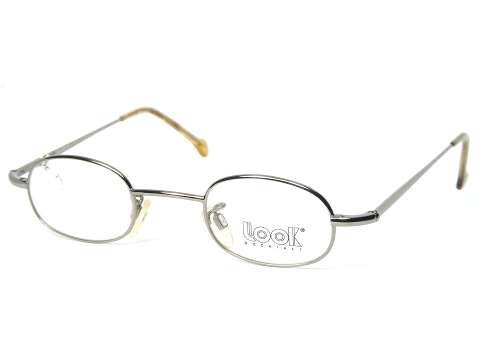 NOS LOOK occhiali 1485 164 SHINY SILVER EYEGLASSES GLASSES 40-24-140mm I... - $45.54