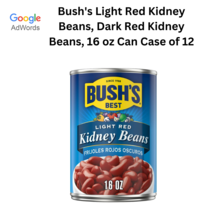 Bush s light red kidney beans  dark red kidney beans  16 oz can case of 12 thumb200
