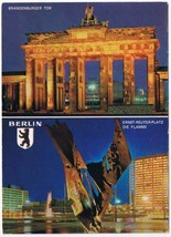 Postcard Berlin Germany Brandenburg Gate Ernst Reuter Square - £2.18 GBP