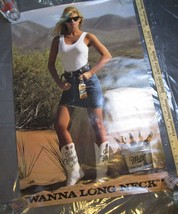 Vintage 1990s Miller Genuine Draft Wanna Long Neck? 20x30 Poster Babe Beer - £23.73 GBP