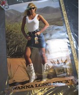 Vintage 1990s Miller Genuine Draft Wanna Long Neck? 20x30 Poster Babe Beer - £23.65 GBP