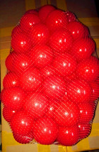 100PCS Soft Plastic Pit Ball Large Red Color Balls Dia. 2.75&quot;(7cm) CE - £21.08 GBP