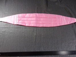 NWOT PROM WEDDING FORMAL Tuxedo Men&#39;s Solid PINK Cumberbund One Size Adj... - $45.89