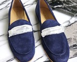 Talbots Loafers Sz 9 M Cassidy Chain Blue Suede Shoes Flats NIB RETAIL $... - $72.33