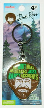 Bob Ross The Joy of Painting We Don&#39;t Make Mistakes Illustrated Key Chain NEW - £7.64 GBP