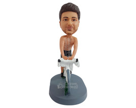 Custom Bobblehead Shirtless dude riding his bike on a hot summer day - Sports &amp;  - £78.66 GBP