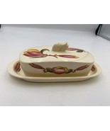 Metlox Vernonware California Pottery LOTUS Rare 1/4 lb Covered Butter Dish - $68.33 CAD